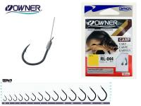 Крючок №8 Owner/C'ultiva RL-044 с поводком 70см c петлёй 0.18мм/3.0кг 10 шт