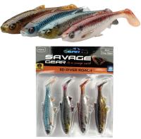 Силиконовая приманка Savage Gear 3D River Roach Clear Water Mix 14cm 28gr/ 4 штуки