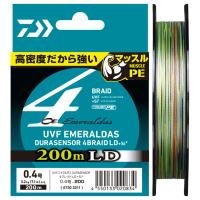 Шнур Daiwa UVF Emeraldas Dura Sensor 4Braid LD +Si² 200m РЕ#0.8 14lb/6.4kg