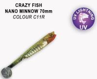 Силиконовая приманка Crazy Fish Nano Minnow 2.8" 53-70-C11R-7