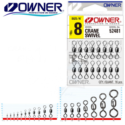 Вертлюжок Owner Crane Swivel №14 20кг/16шт