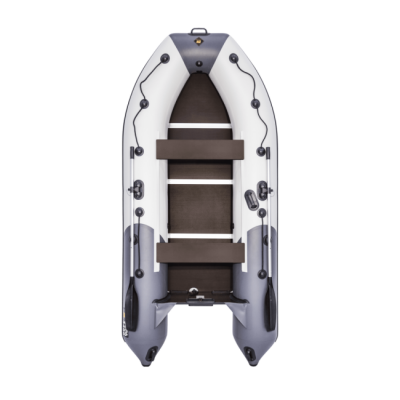Лодка ПВХ Ривьера Компакт 3400 СК "Комби" светло-серый/графит