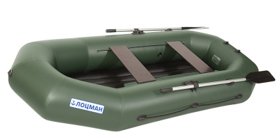 Лодка гребная под мотор Лоцман Профи 300 ВНД (зелёный)