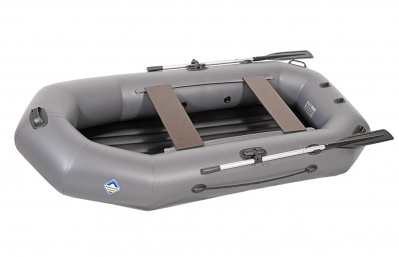 Лодка гребная под мотор Лоцман Профи 280 ВНД (серый)