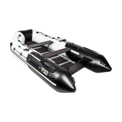 Лодка ПВХ Ривьера Максима 3600 СК "Комби" светло-серый/черный