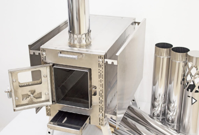 Печь Берег для палатки "Atomstove" Средняя New  (труба - 80мм)