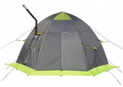 Мобильная Баня Лотос 5 (Д-образный вход + дно ПУ4000) (360х320/205 см)