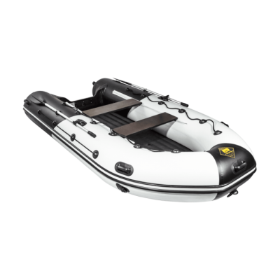 Лодка ПВХ Ривьера 3600 НДНД "Комби" светло-серый/черный
