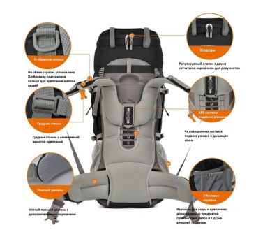 Рюкзак туристический Tramp Thor 90+10 л (оливковый)