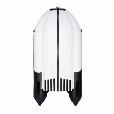 Лодка ПВХ Ривьера 3800 Килевое надувное дно "Комби" светло-серый/черный