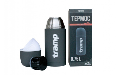 Термос Tramp Soft Touch 0,75 л серый