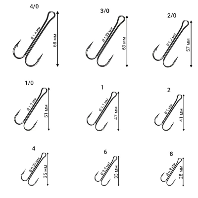 Двойной крючок CF Long Tail Double Hook №3/0 3шт