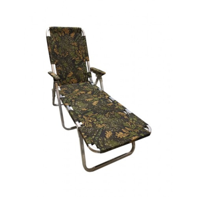 Складное алюминиевое кресло-шезлонг с подставкой Медведь Вариант №7 (52*44+75*70см)