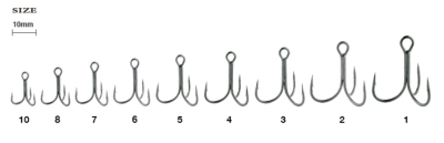 Тройник Ryugi Pierce Treble Hook TC Coat №1 (4 шт)