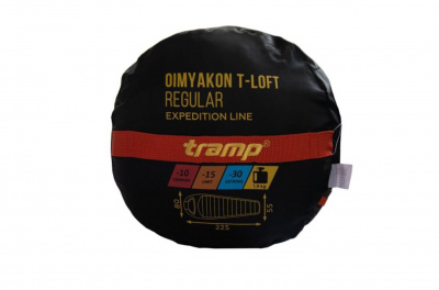 Спальный мешок кокон Tramp Oimyakon T-Loft Regular (левый) 225*80*55 см (-30°C)