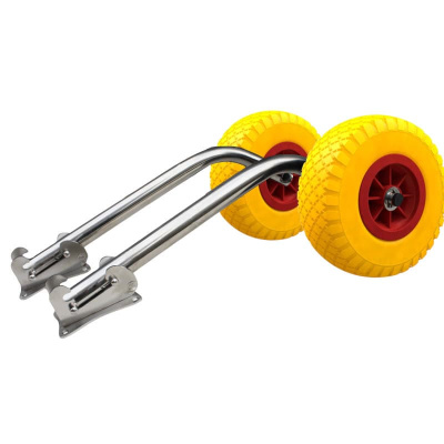 Транцевые колеса М быстросъёмные для лодок НДНД , полиуретан (нержавейка)