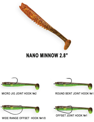 Силиконовая приманка Crazy Fish Nano Minnow 2.8" 53-70-12-6