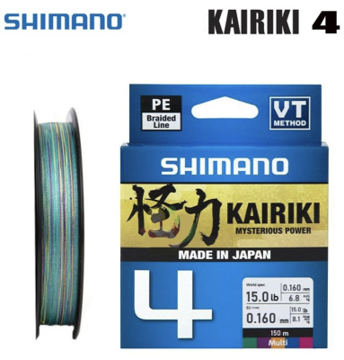 Шнур Shimano Kairiki 4 PE 150m 0.060/4.4kg