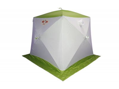 Походная баня Пингвин Призма Премиум (1-сл) 215*215 cm Композит (бело-зеленый)