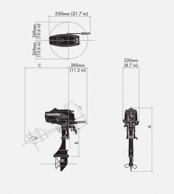 Лодочный мотор Tohatsu M 3.5 B2S