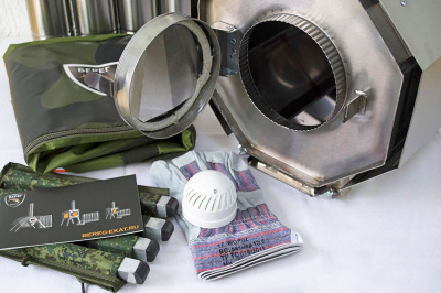 Печь Берег для палатки  "Вектор" New (труба - 80мм)