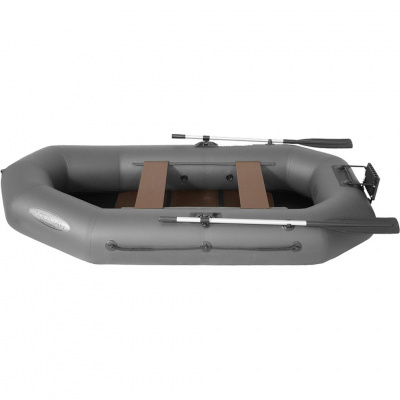 Лодка гребная под мотор Лоцман Профи С-280 МПРС серый (реечная слань, приставка под мотор)