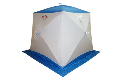 Походная баня Пингвин Призма (1-сл) 185*185 cm Композит (бело-синий)