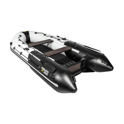 Лодка ПВХ Ривьера 3600 НДНД "Комби" светло-серый/черный