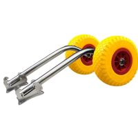 Транцевые колеса М быстросъёмные для лодок НДНД , полиуретан (нержавейка)