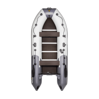 Лодка ПВХ Ривьера Компакт 3600 СК "Комби" светло-серый/графит