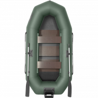 Лодка гребная под мотор Лоцман Профи С-300 МПРС зелёный (реечная слань, приставка под мотор)