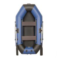Лодка гребная под мотор Sharks S280 Люкс синий/чёрный (пол-книжка)