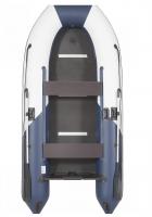 Лодка моторная килевая Лоцман М-350 Премиум (бело-синий)