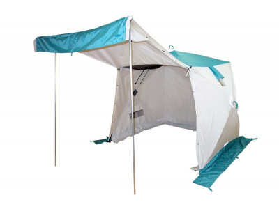 Всесезонная палатка Призма Шелтерс Премиум (1-сл) 215*215 (бело-зелёный)