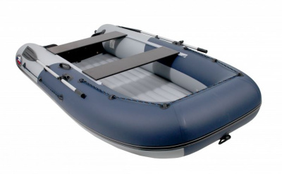 Лодка Grouper GR 335W (кокпит 80 см) НДНД (серо - синий) модель 2025 г