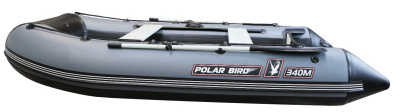 Лодка Polar Bird 340M Merlin НДНД Стеклокомпозит (чёрно-серый)