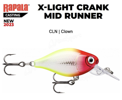 Воблер Rapala X-Light Crank Mid Runner CLN