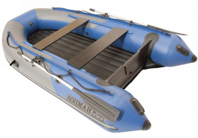 Лодка моторная килевая Лоцман М-330 НД НД Премиум (серо-синий)