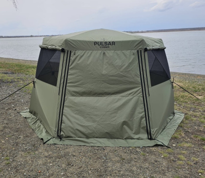 Палатка - Шатёр Pulsar Cosmo Haki (340х300/200 см) + Гидро Пол