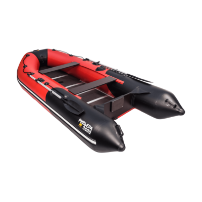 Лодка ПВХ Ривьера Компакт 3600 СК "Комби" красный/черный