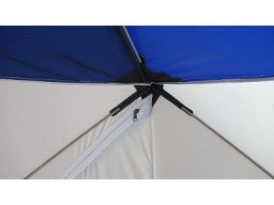 Всесезонная палатка Призма Шелтерс Big Twin (1-сл) 430*215 (бело-синий)