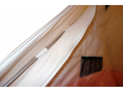 Зимняя палатка Призма Премиум (2-сл) 215*215 (бело-оранжевый)