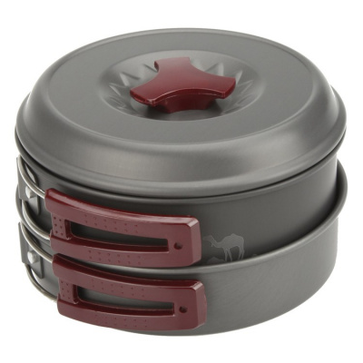 Набор посуды туристической Tramp на 1-2 персоны из анодированного алюминия TRC-025