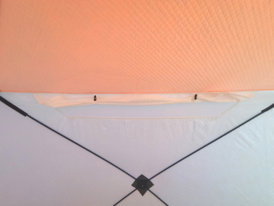 Зимняя палатка Пингвин Mr. Fisher Лонг 250 MAX Термо (3-сл) 250*225 (бело-оранжевый)