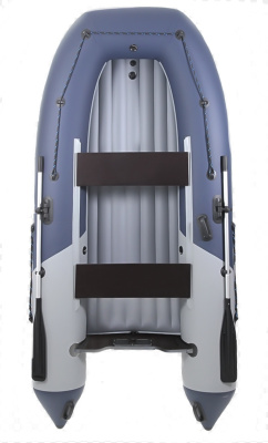 Лодка Grouper GR 335W (кокпит 80 см) НДНД (серо - синий) модель 2025 г