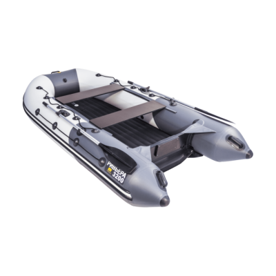 Лодка ПВХ Ривьера 3200 НДНД "Комби" светло-серый/графит