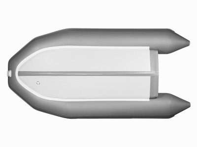 Надувная ПВХ лодка X-River Rocky 335 (серый, белая фурнитура) + дублирование тканью ПВХ дна