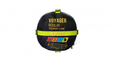 Спальный мешок кокон Tramp Voyager Regular (левый) 220*80*55 см (-10°C)