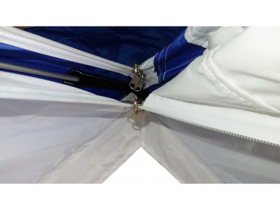 Всесезонная палатка Призма Шелтерс Big Twin (2-сл) 430*215 (бело-синий)