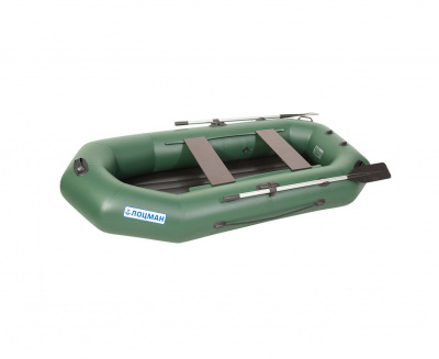 Лодка гребная под мотор Лоцман Профи 260 ВНД (зелёный)